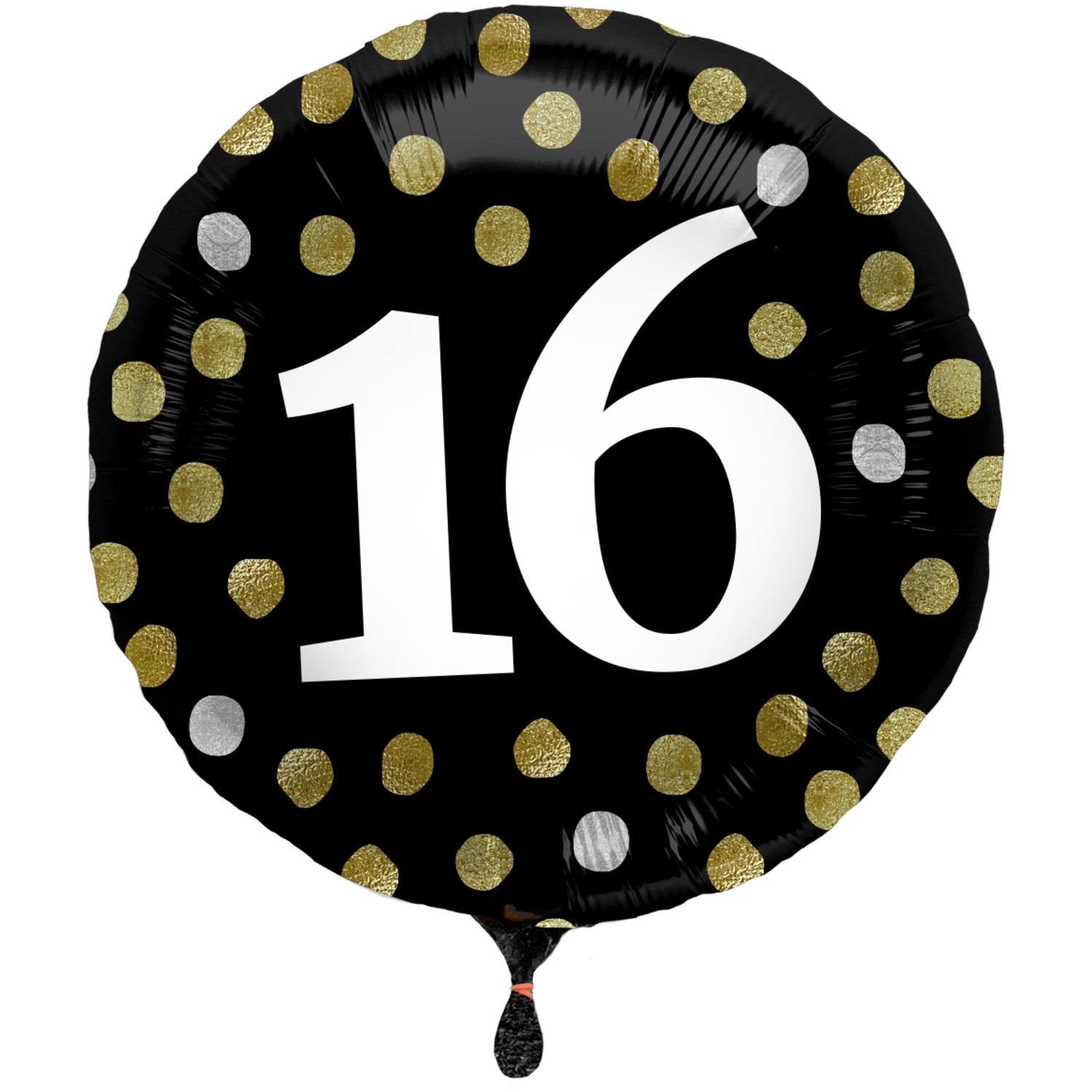 Folie ballon Glossy Black - 16 jaar