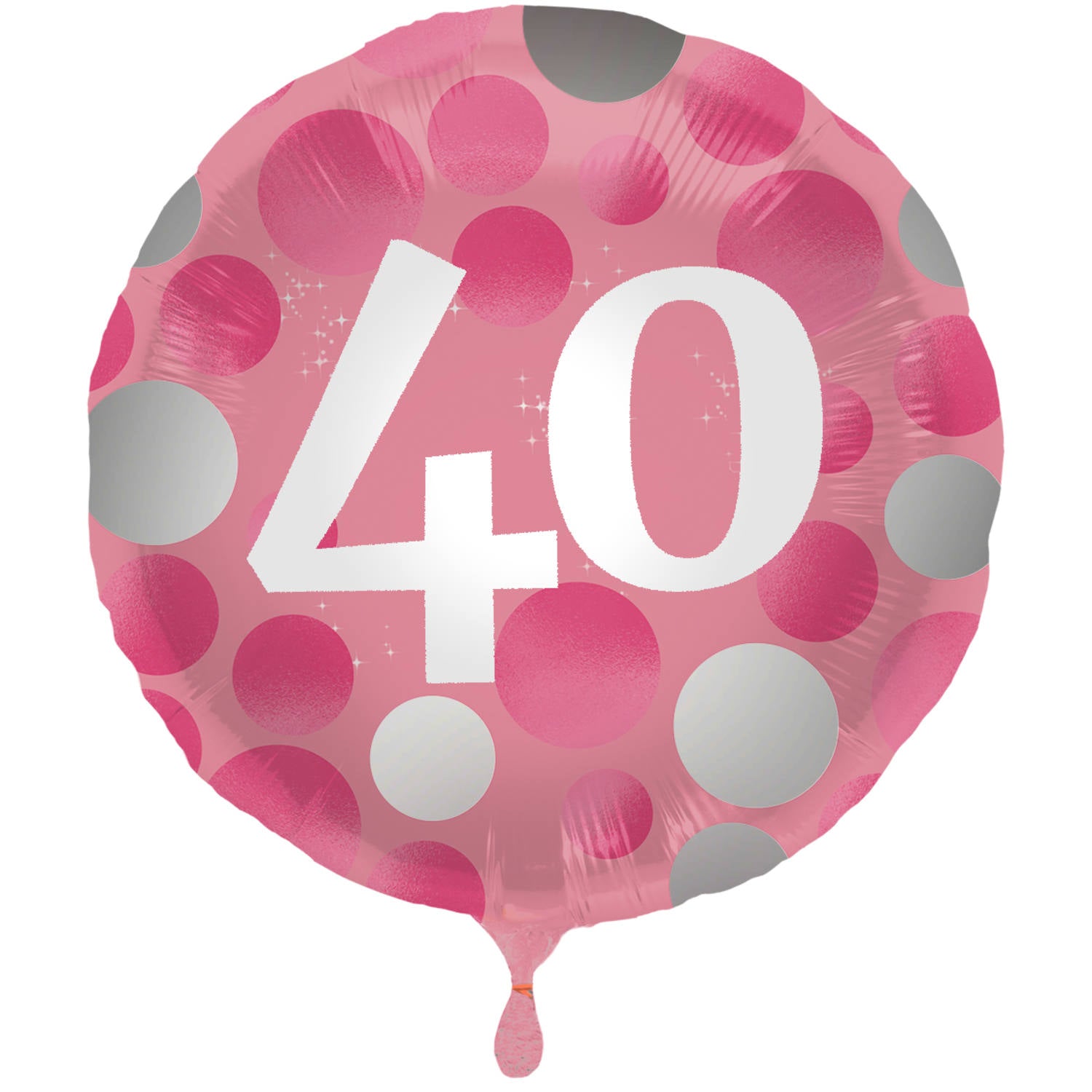 Folie ballon Glossy Pink - 40 jaar