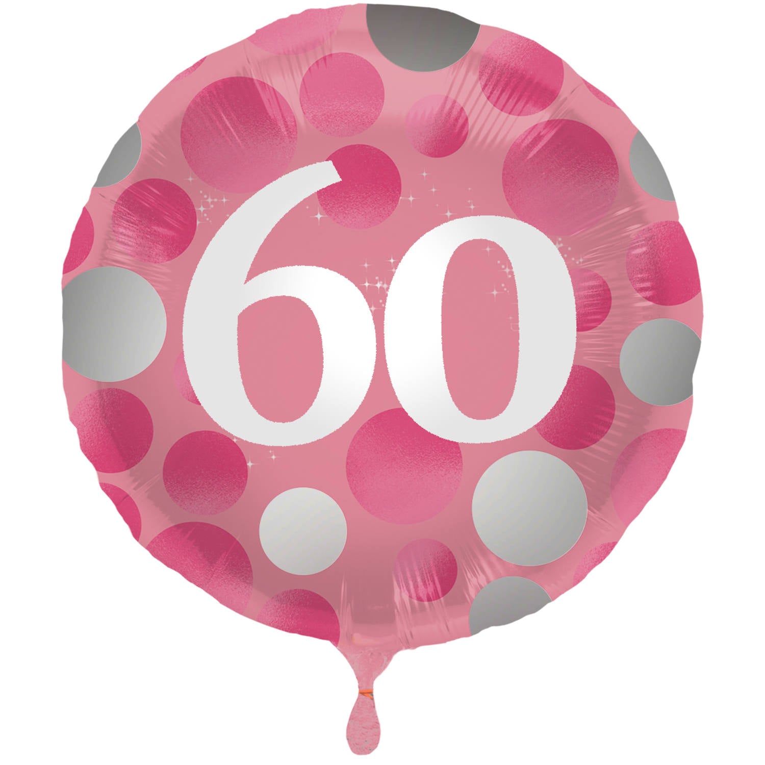 Folie ballon Glossy Pink - 60 jaar