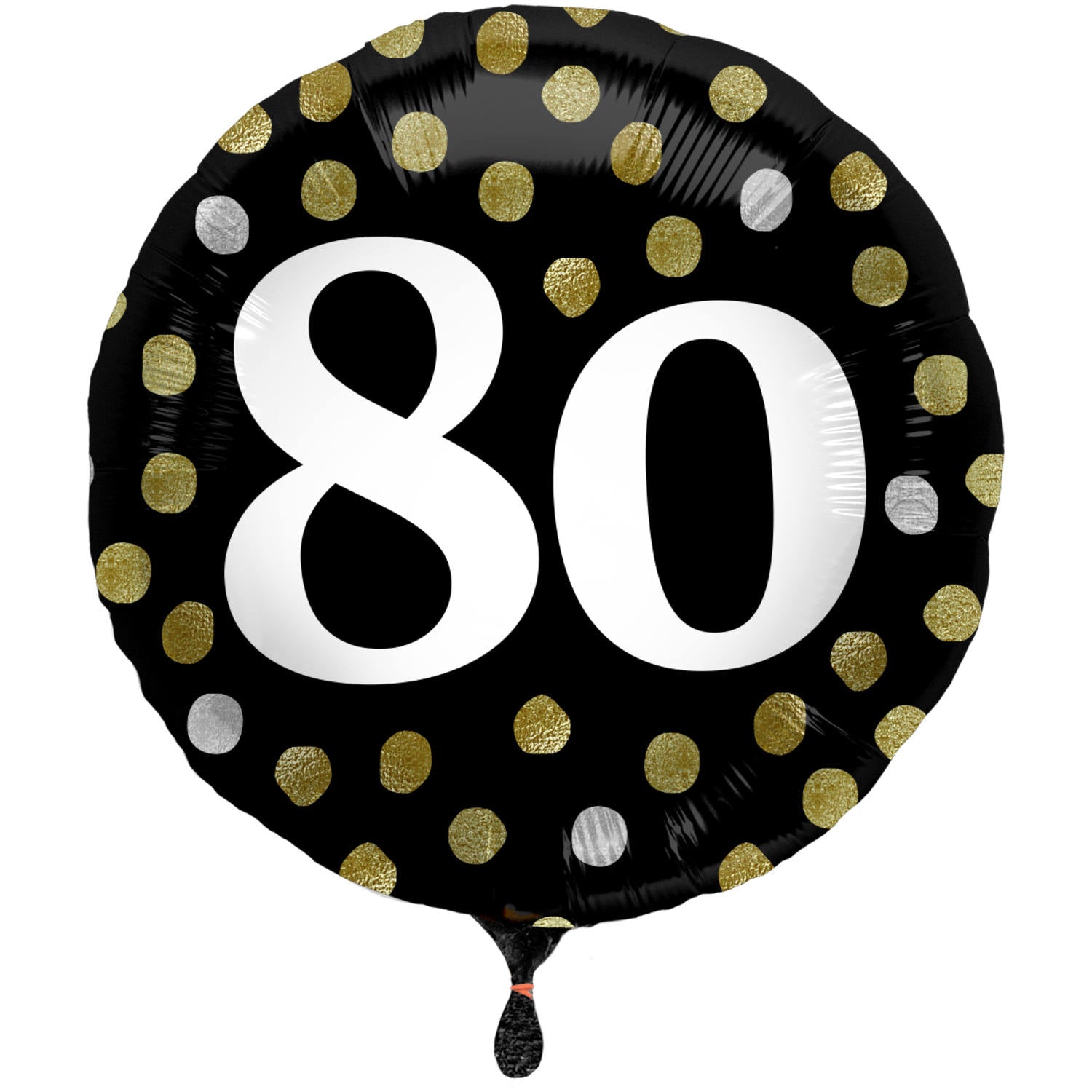 Folie ballon Glossy Black - 80 jaar