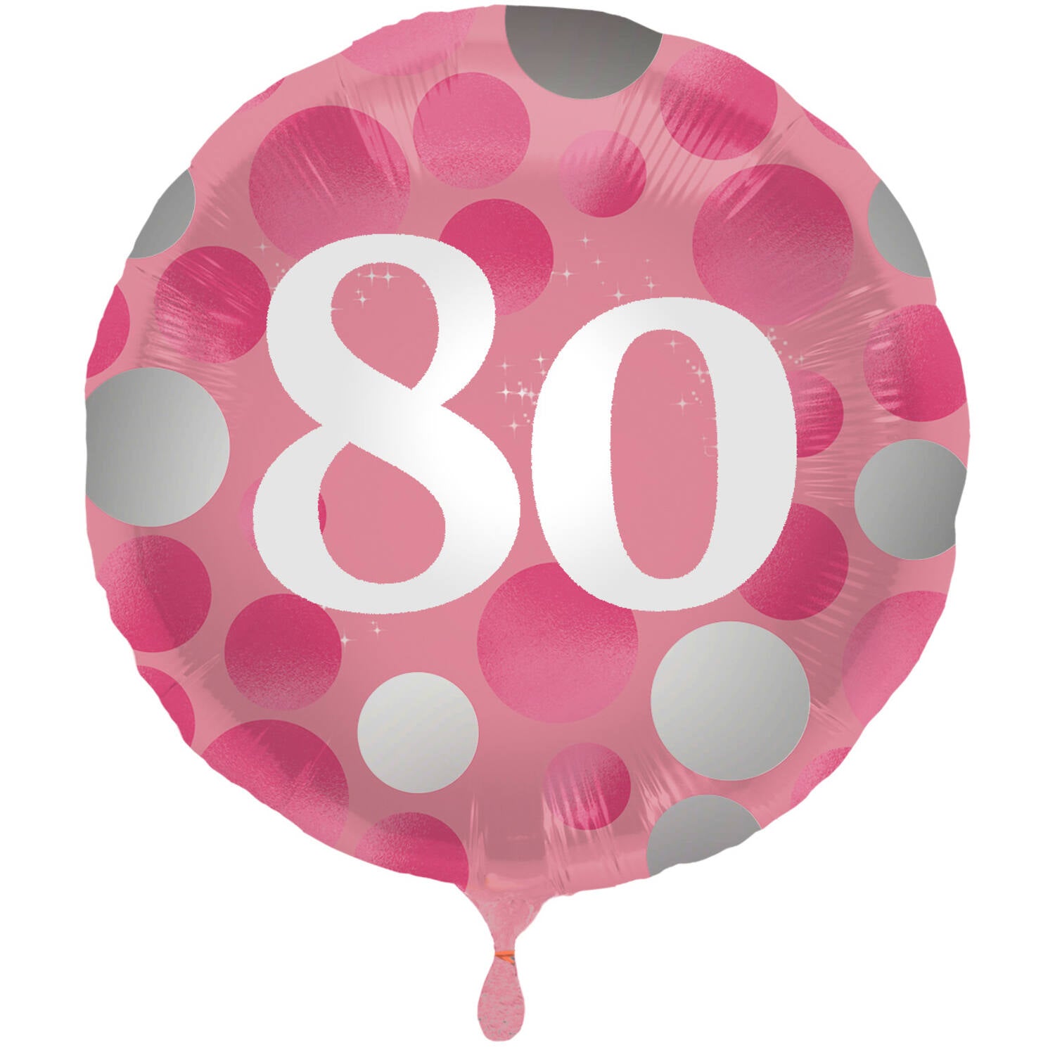 Folie ballon Glossy Pink - 80 jaar