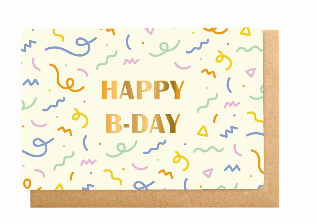 Wenskaart Happy B-day