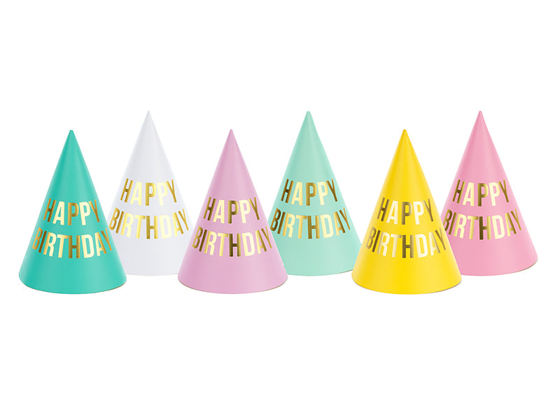 Feesthoedjes - Happy Birthday 6st.