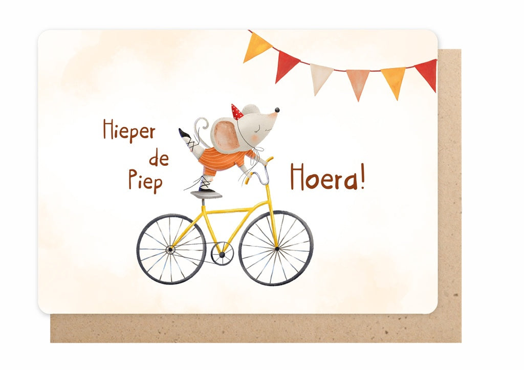 Wenskaart - Hieper de piep hoera!