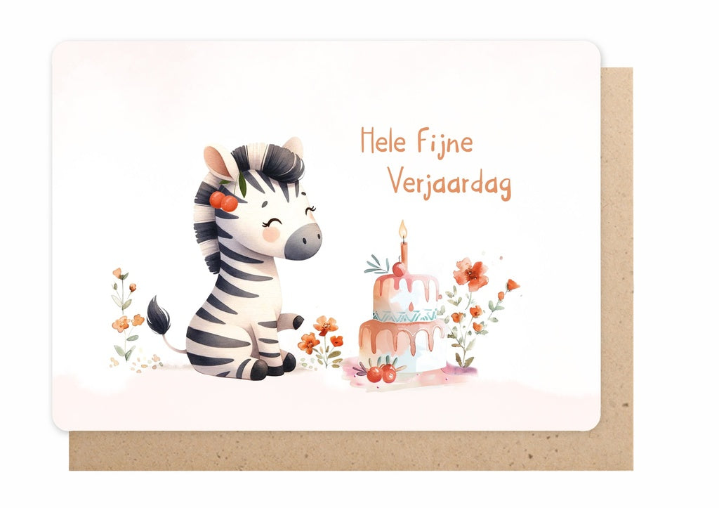 Wenskaart - Hele fijne verjaardag