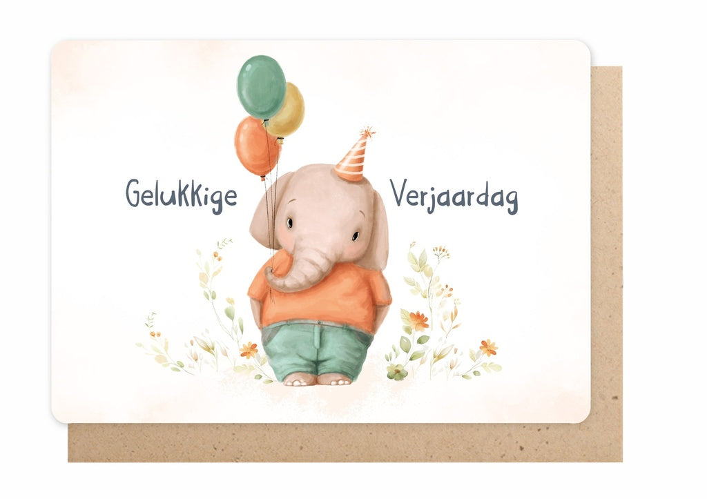 Wenskaart - Gelukkige verjaardag