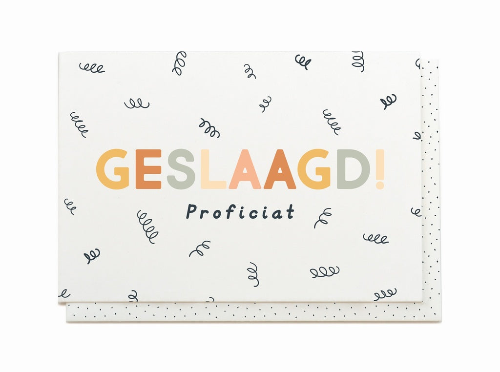 Wenskaart - Geslaagd! Proficiat