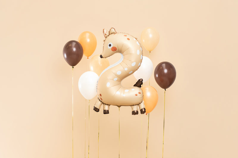Folie ballon cijfer '2' Hert