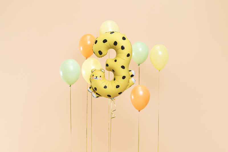 Folie ballon cijfer '3' Cheeta
