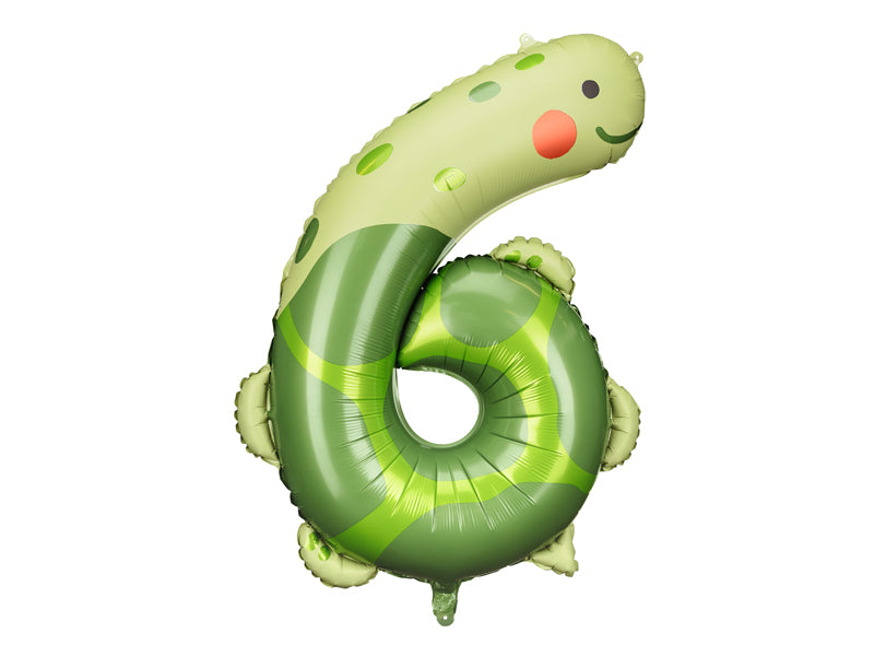 Folie ballon cijfer '6' Schildpad