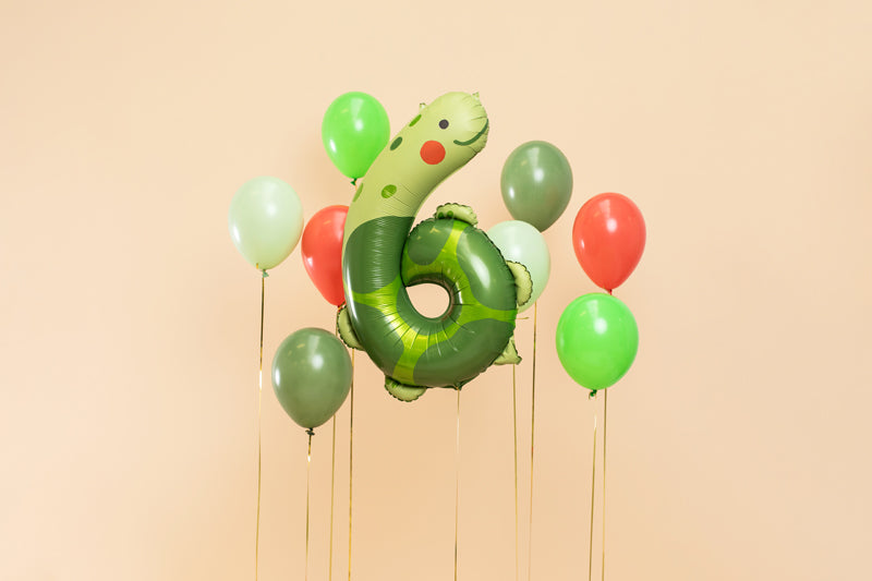 Folie ballon cijfer '6' Schildpad