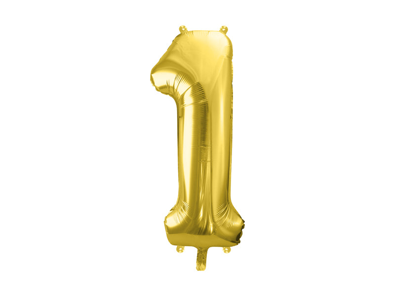Folie ballon cijfer '1' goud