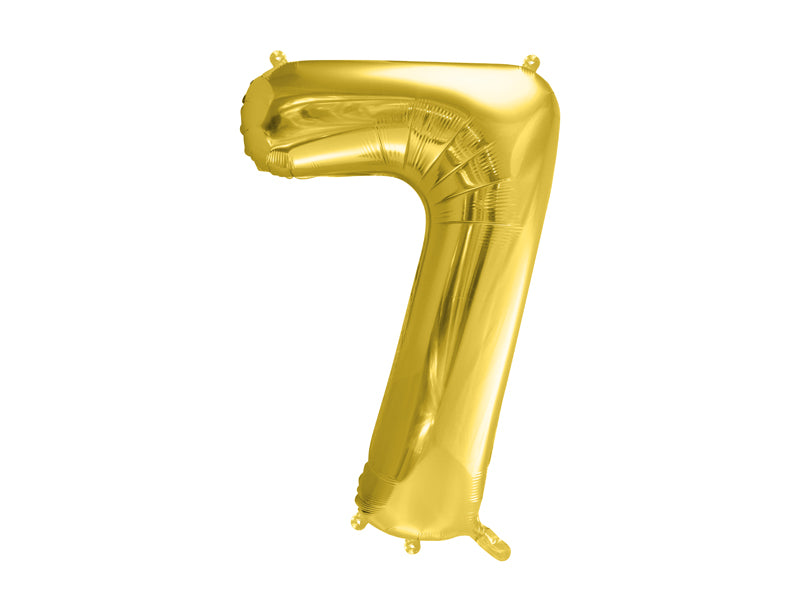Folie ballon cijfer '7' goud