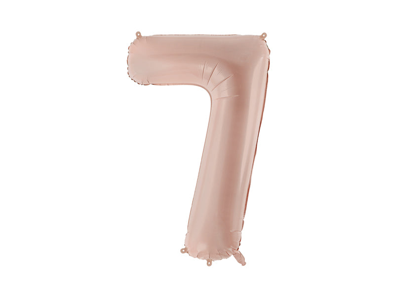 Folie ballon cijfer '7' donkerbeige