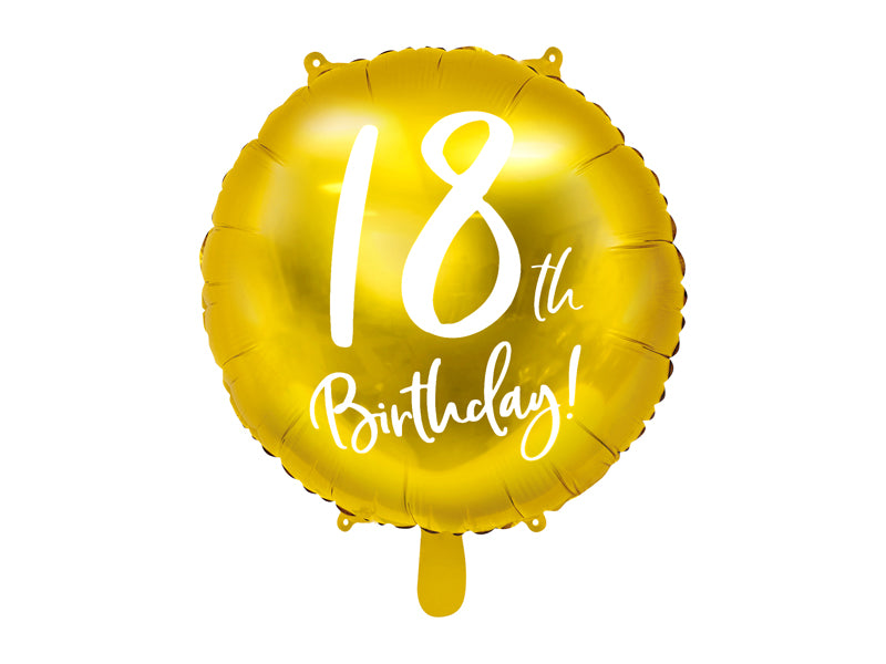 Folie ballon - 18th Birthday goud
