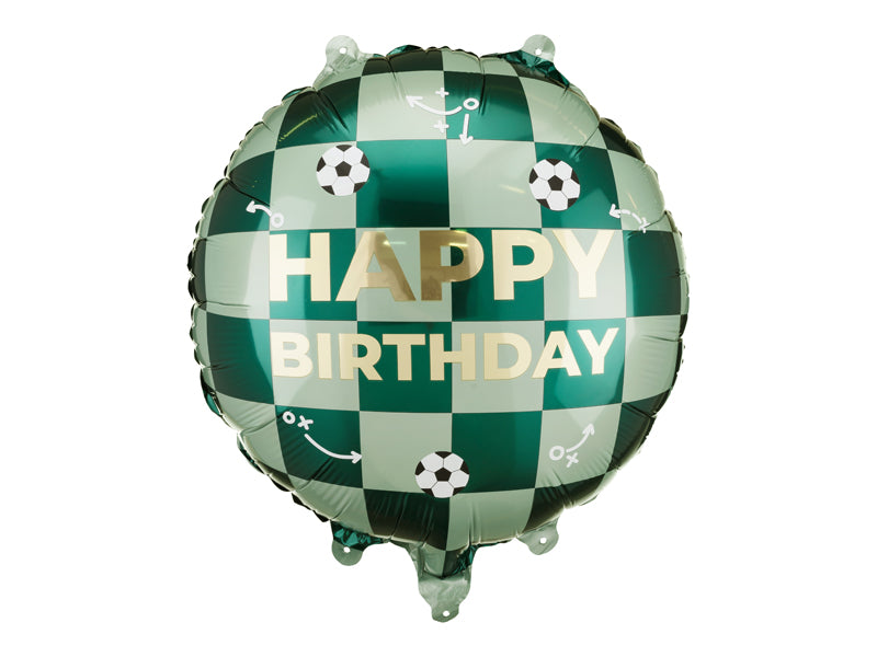 Folie ballon - Happy Birthday voetbal