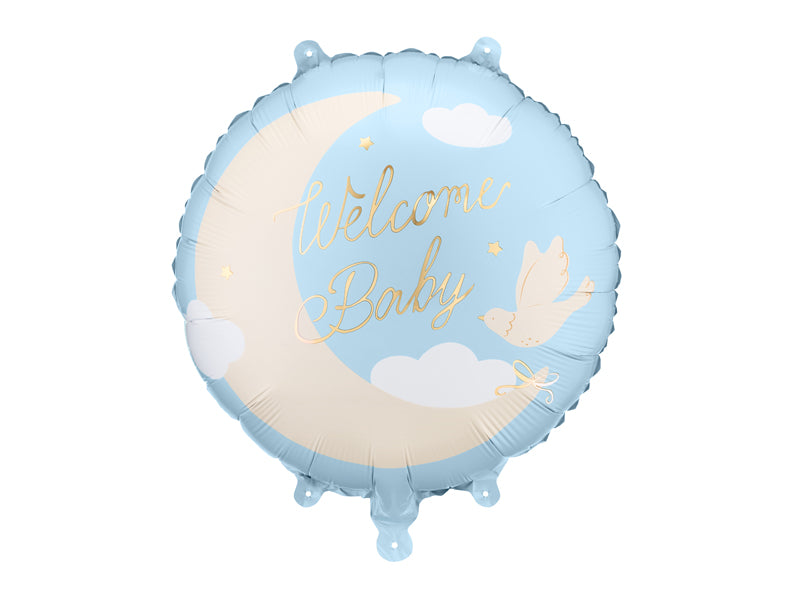 Folie ballon - Welcome Baby lichtblauw