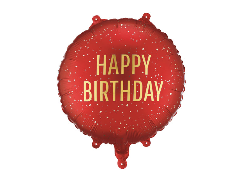 Folie ballon Happy Birthday - Rood