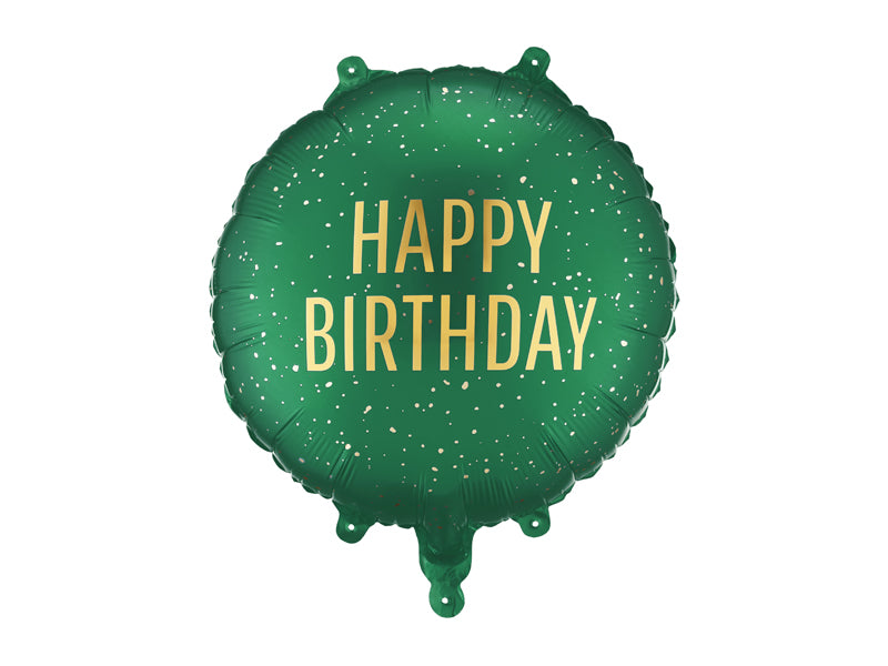 Folie ballon Happy Birthday - Groen