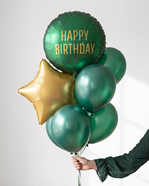 Folie ballon Happy Birthday - Groen