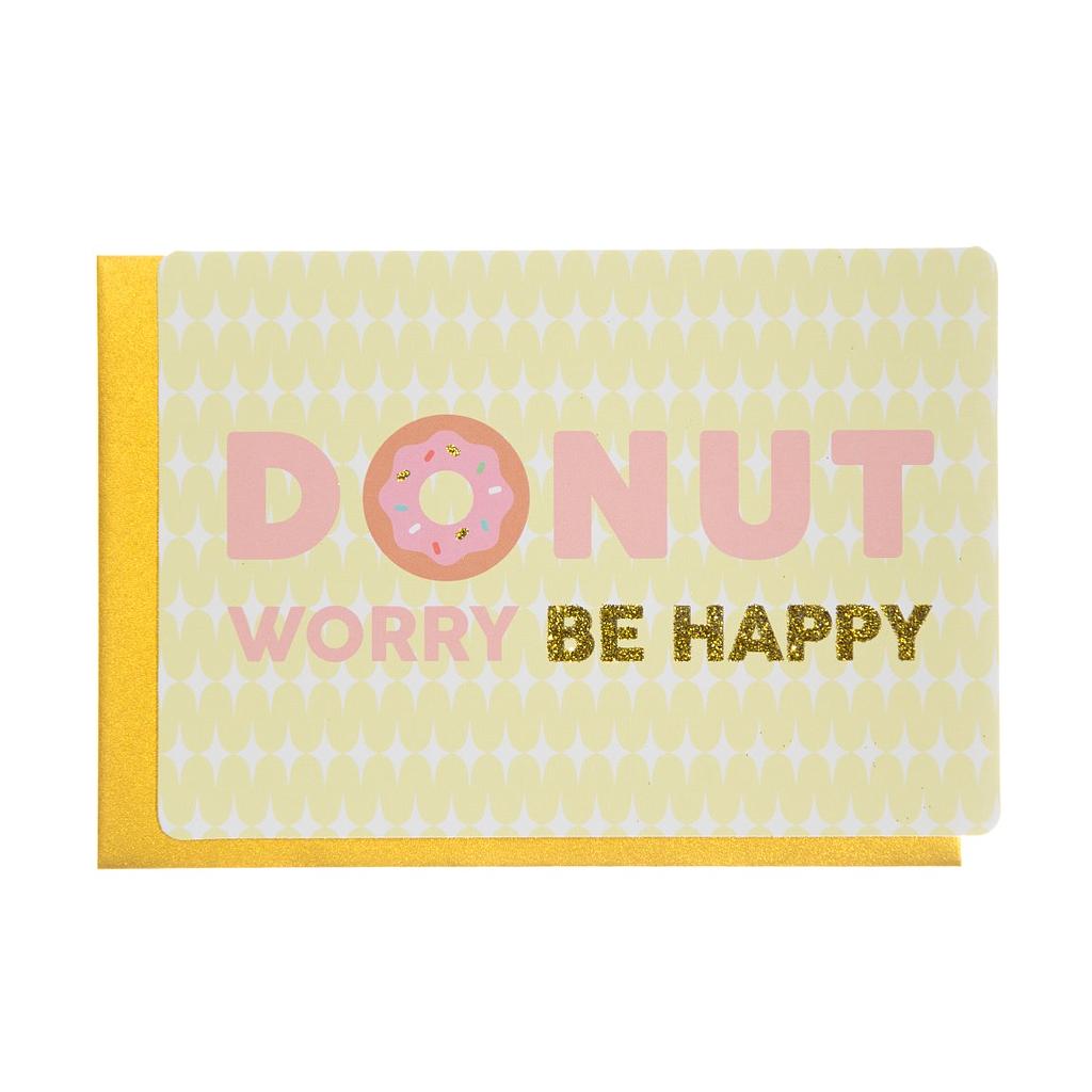 Wenskaart - Donut worry, be happy
