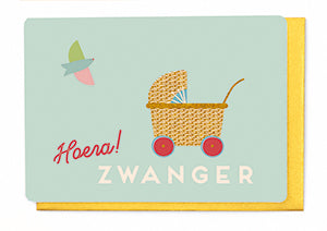 Wenskaart - Hoera! Zwanger