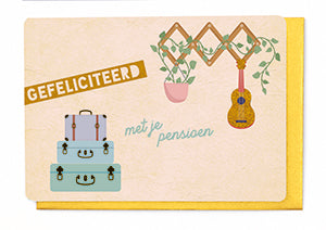 Wenskaart - Gefeliciteerd met je pensioen