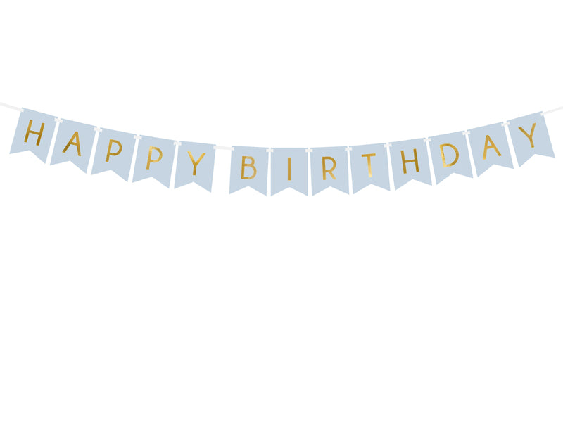 Slinger - Happy Birthday Lichtblauw