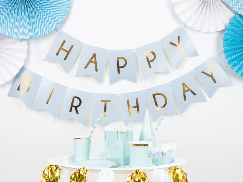 Slinger - Happy Birthday Lichtblauw