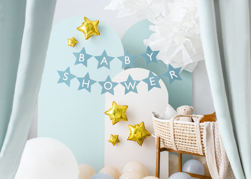 Banner - Baby shower lichtblauw