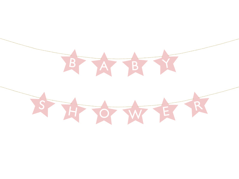 Banner - Baby shower lichtroze
