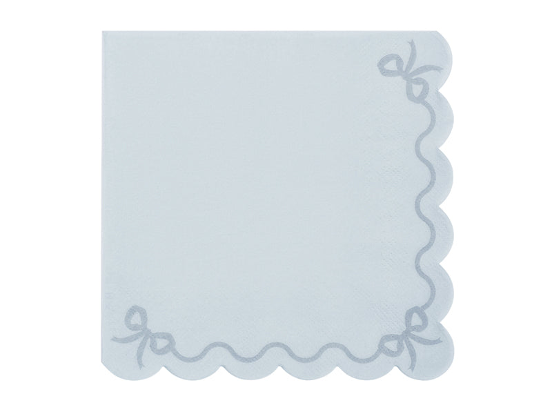 Servetten strik blauw 12st.