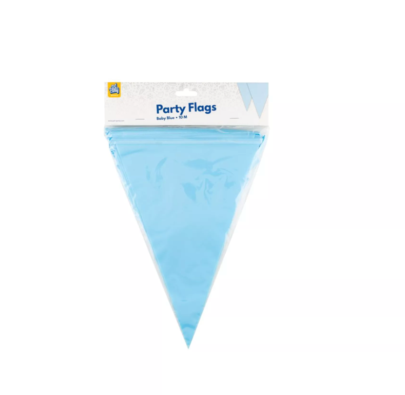 Party Vlag - Baby blauw