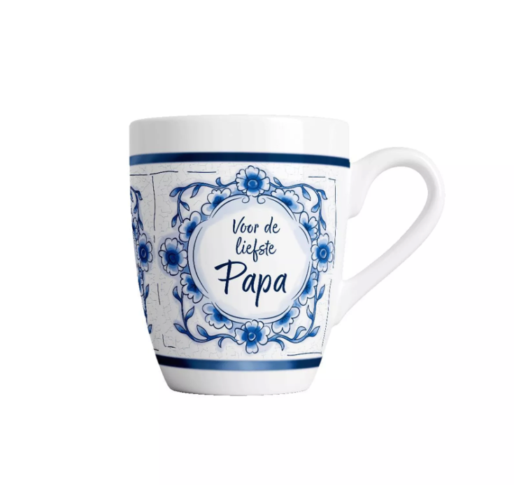 Delfts blauwe mok - Papa