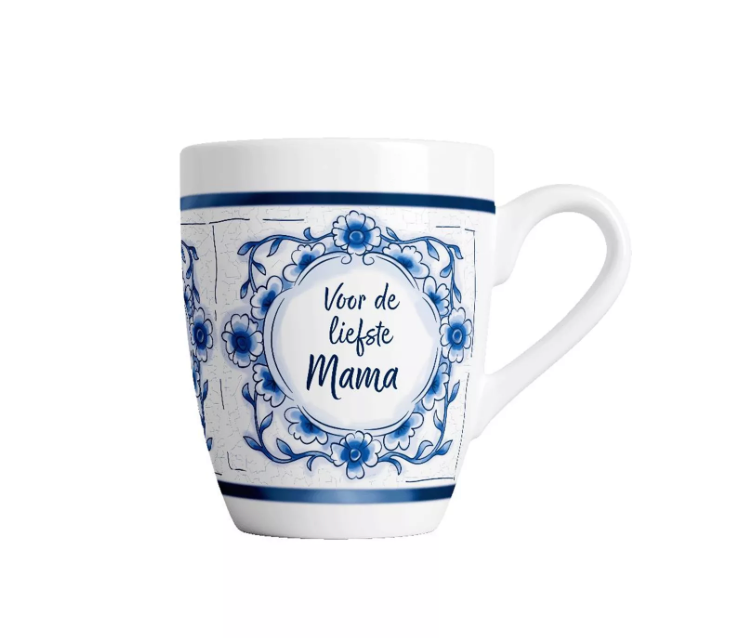 Delfts blauwe mok - Mama