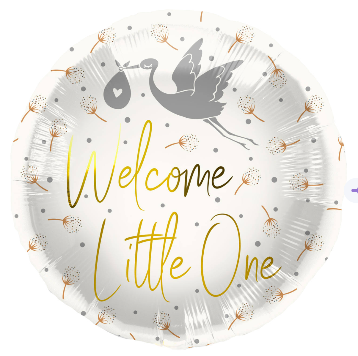 Folieballon Welcome Little One Ooievaar - 45 cm