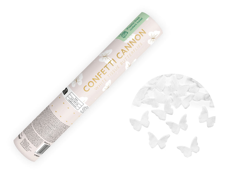 Confettikanon Witte vlinders