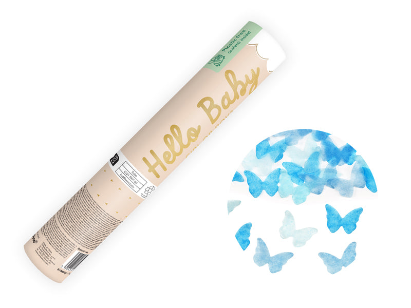 Confettikanon Blauwe vlinders