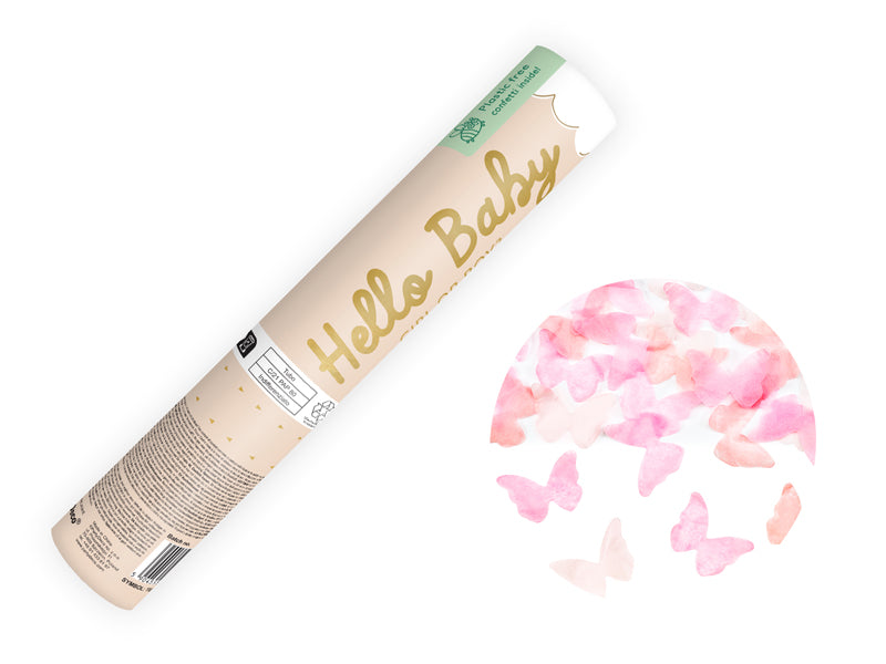Confettikanon Roze vlinders