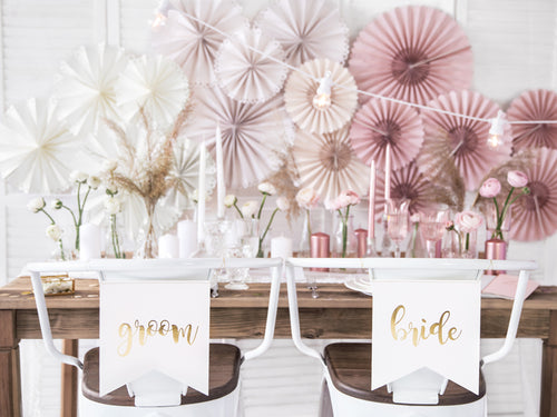 Chair signs - Bride Groom