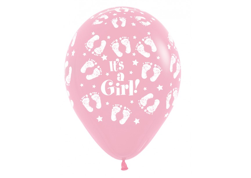 Latex ballon - It's a Girl Footprint 25st