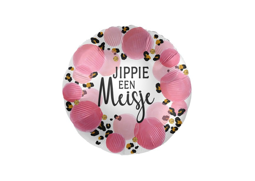 Folie ballon - Jippie een meisje