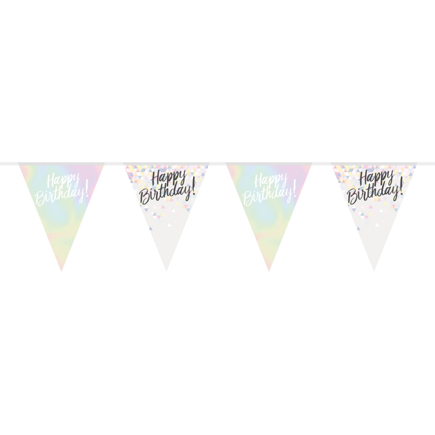 Vlaggenlijn Parelmoer - Happy Birthday